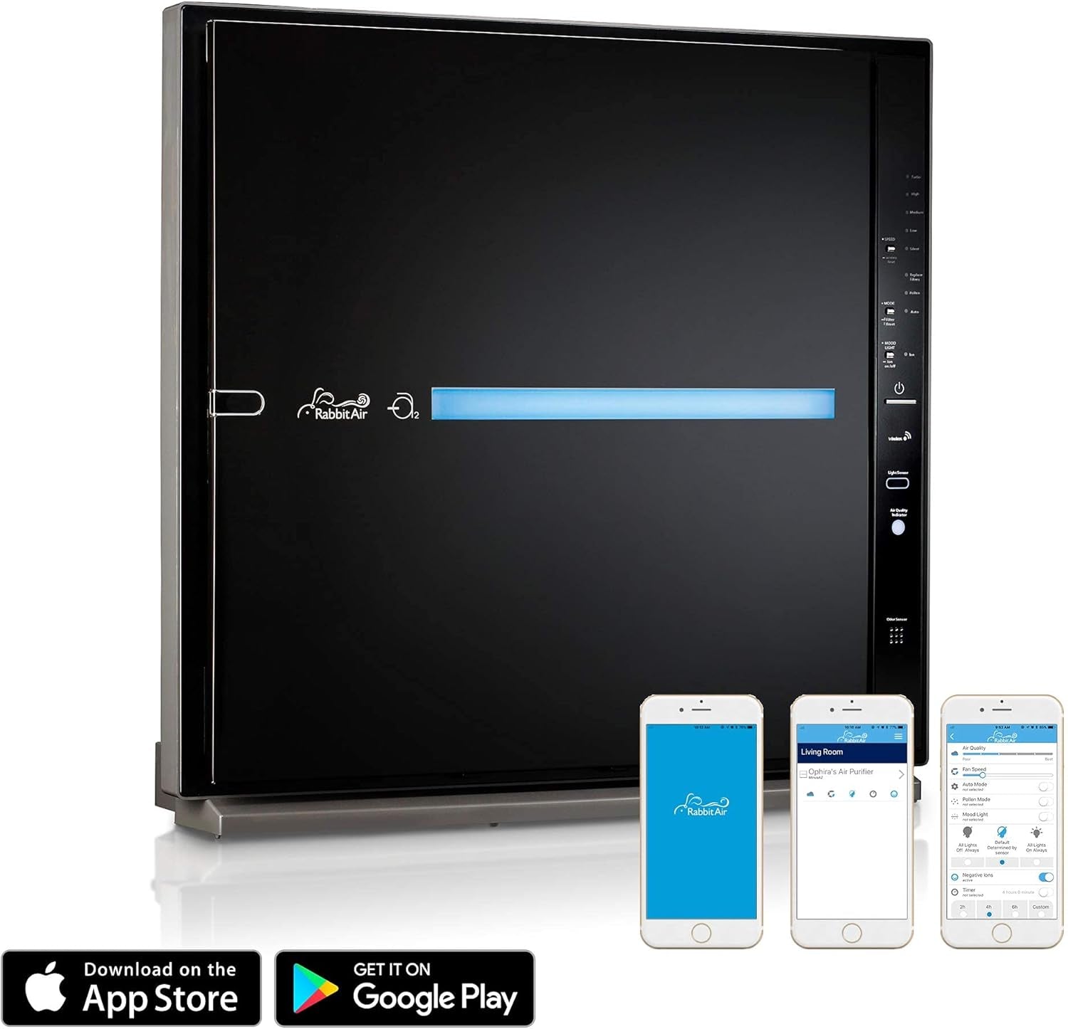 , Minusa2 Air Purifiers for Home, Ultra Quiet HEPA Air Purifier - Wall Mountable Air Purifiers for Home, Allergies, Dust, Mold, Smoke & Vocs - (SPA-780N, Black, Asthma and Allergy Friendly)