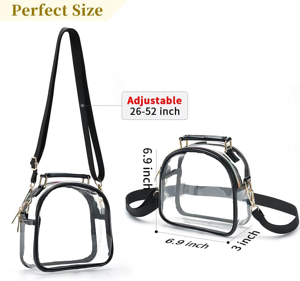 Clear Purse for Women, Clear Bag Stadium Approved, Transparent Purse Handbag